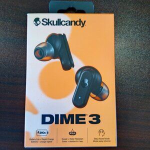 Skullcandy Dime 3 Earbuds in Black and Orange New in Box